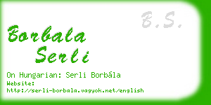 borbala serli business card