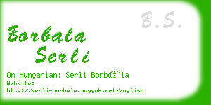 borbala serli business card